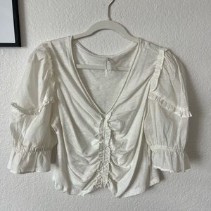 Anthropologie White Blouse